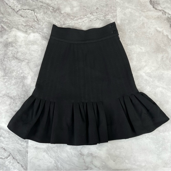 Fendi Italy Wool Black‎ Pencil Tulip Skirt Size 38 Fits Like Small S - Picture 1 of 11